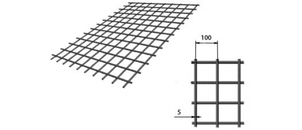 Сетка сварная (дорожная) 100х100х5мм 1,5х2м купить с доставкой в Пушкино